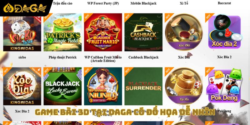 DAGA Game bài có đồ họa dễ nhìn
